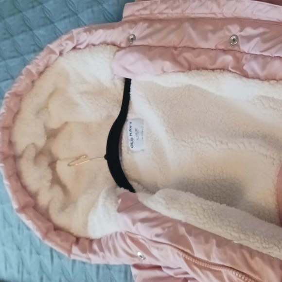 Puffer jacket for girls, size XL (14-16), in pale pink. - Picture 3 of 3